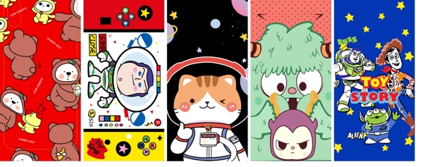 手机卡图片太空猫卡通怪兽