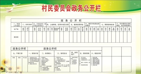 村務(wù)公開欄