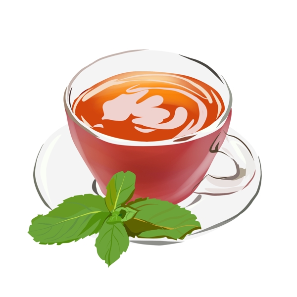 红茶茶水和茶叶插图