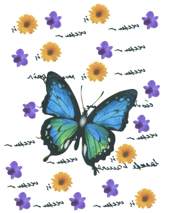 蝴蝶花图案花型