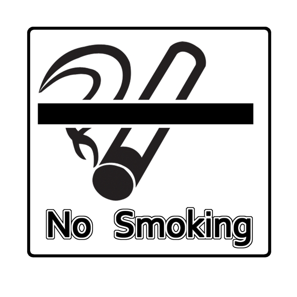 黑色禁止吸烟标识