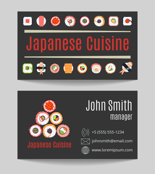 寿司名片设计
