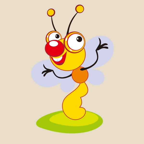 印花矢量图T恤图案可爱卡通卡通动物蜜蜂免费素材