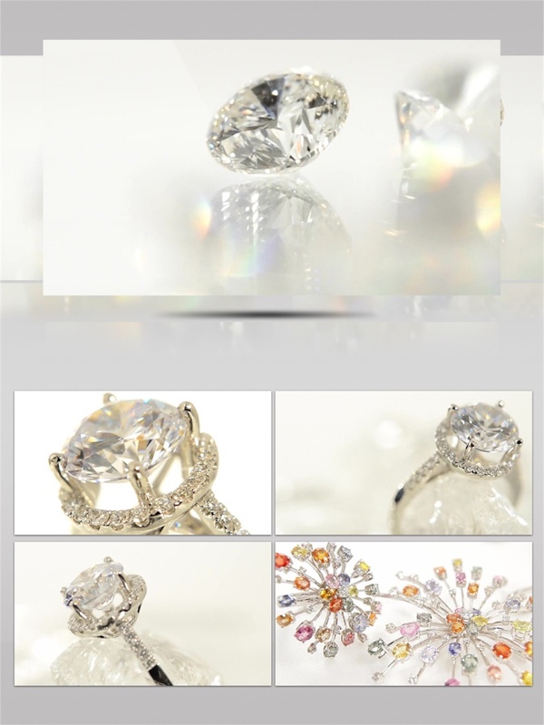 奢华钻石戒指宝石展示视频素材