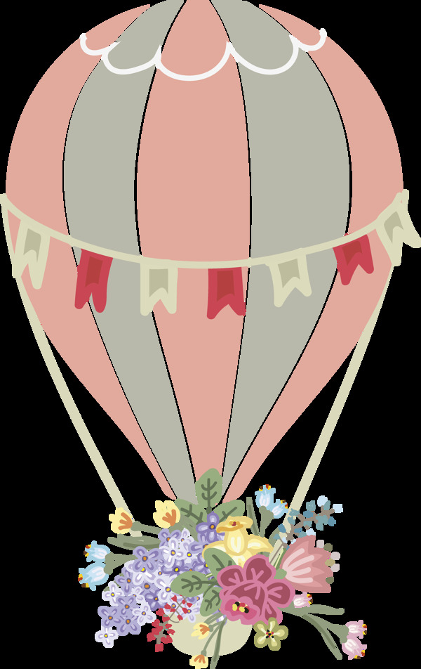 热气球鲜花婚礼装饰素材