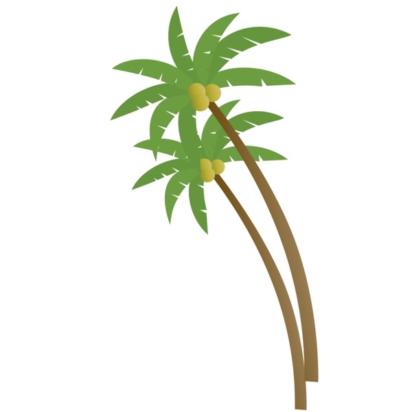 清新椰子树装饰元素