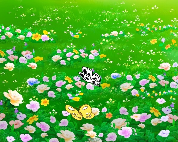 卡通草地
