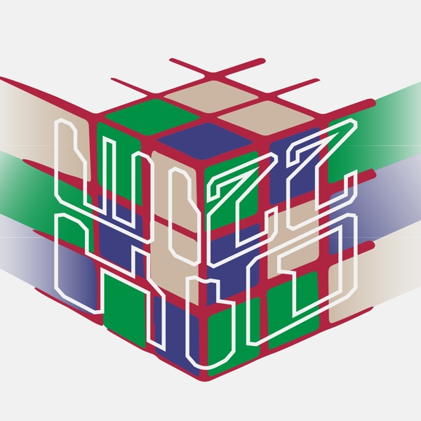 印花矢量圖T恤圖案圖文結(jié)合魔方文字免費素材
