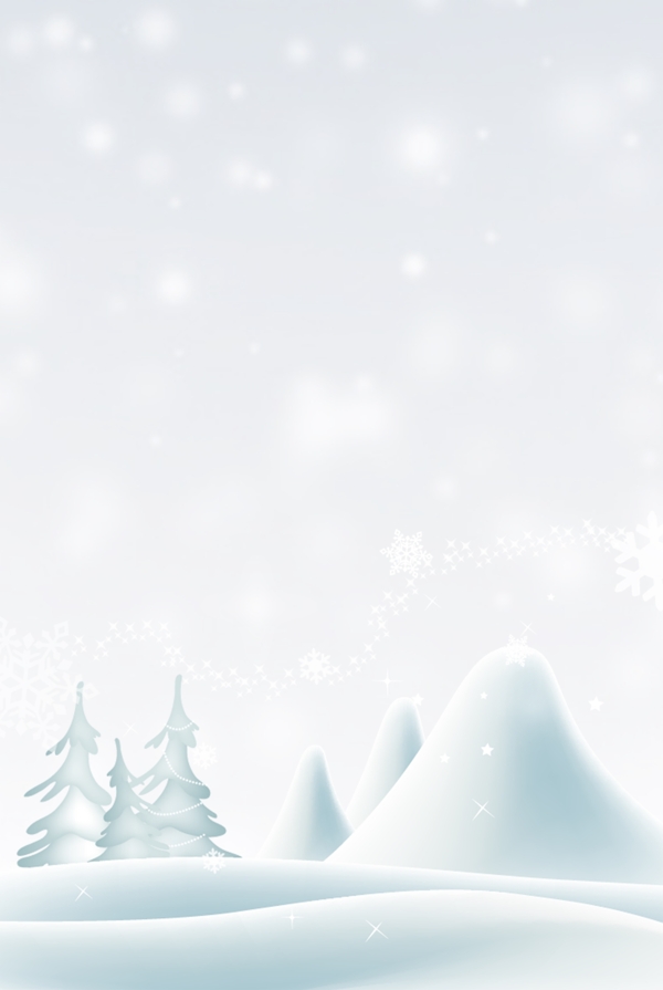 节气冬季雪地雪景宣传海报背景