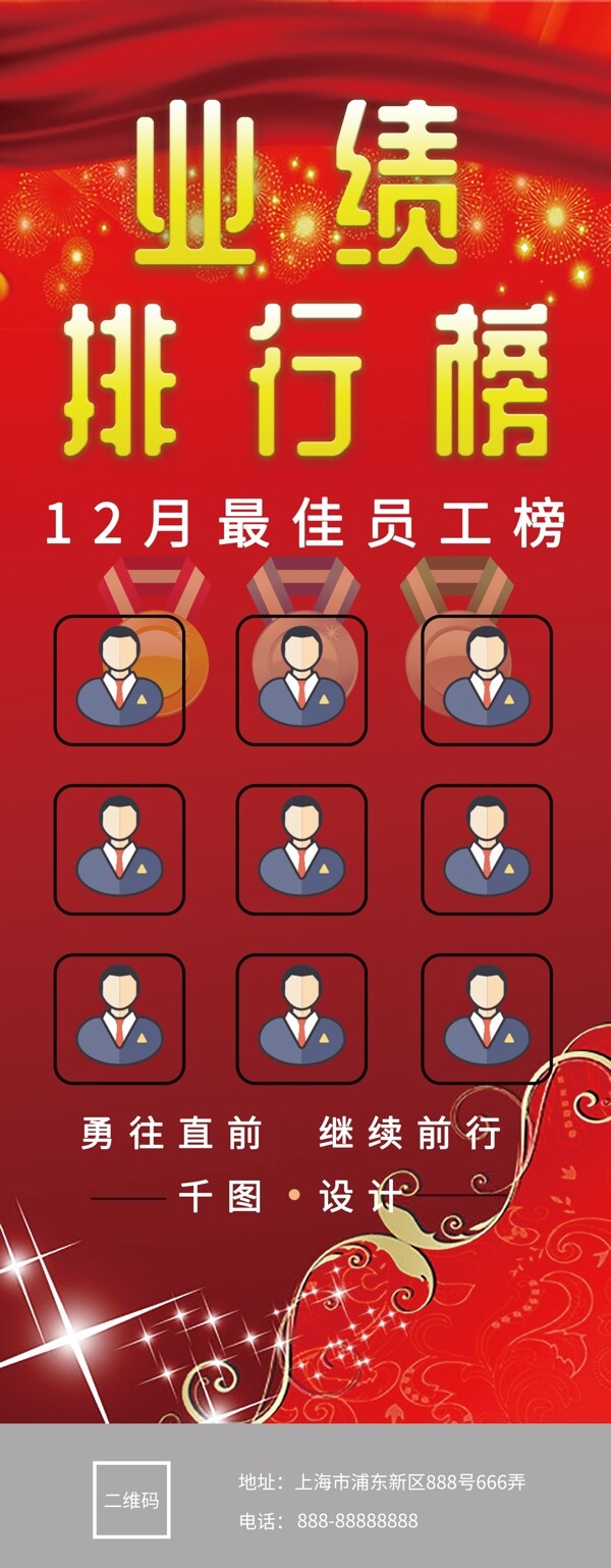 企業(yè)業(yè)績排行榜創(chuàng)意展架