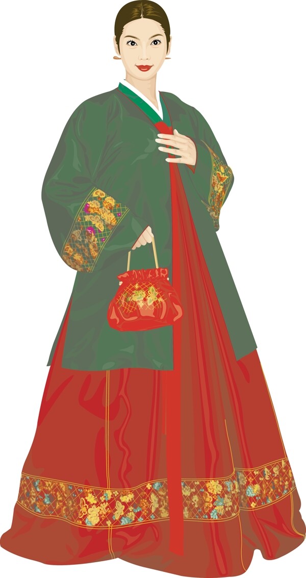 插畫時尚美女百態(tài)美女圖片