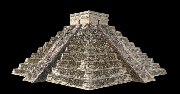 玛雅金字塔建筑设计三维模型