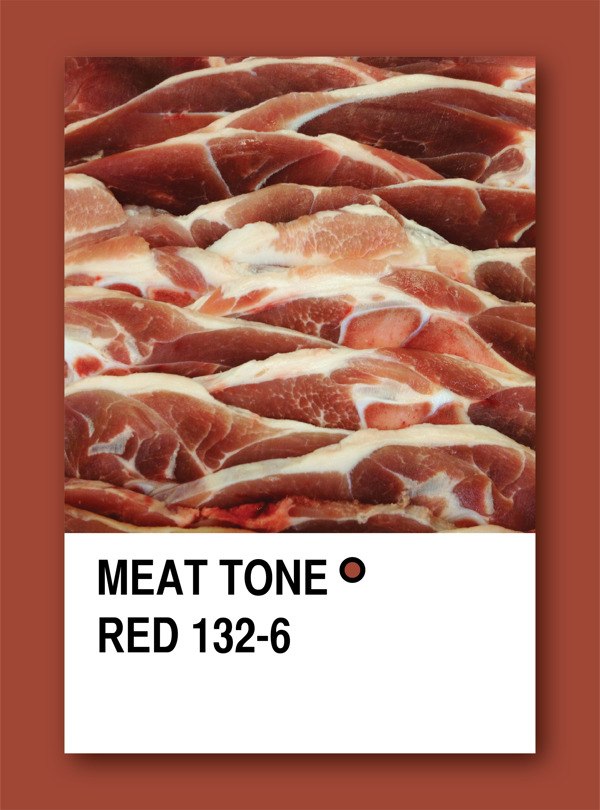 肉色調紅色樣本設計