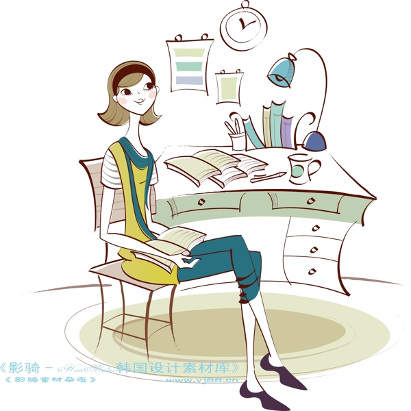 城市時尚生活矢量人物AI0185