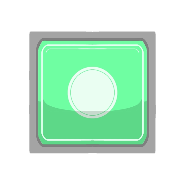 绿色的水晶按钮插画