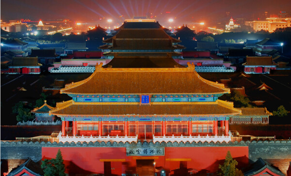 北京故宮夜景圖片