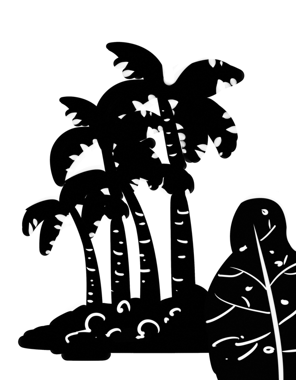 创意卡通椰子树