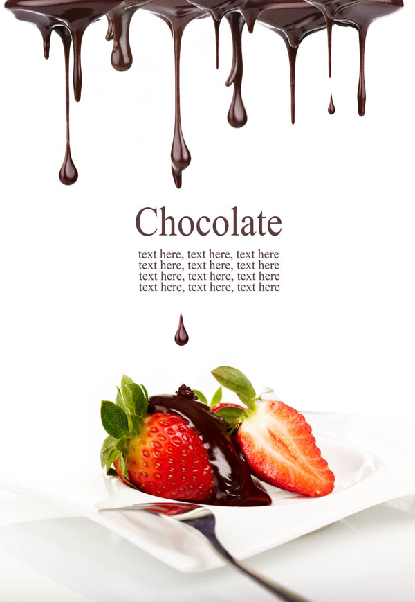 草莓和巧克力01高清图片