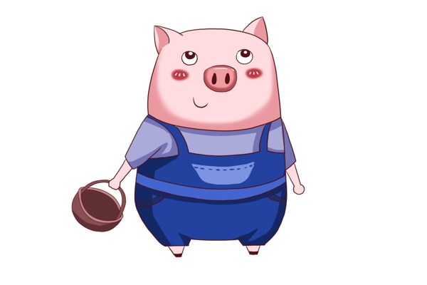 粉红小猪可爱小猪漫画猪