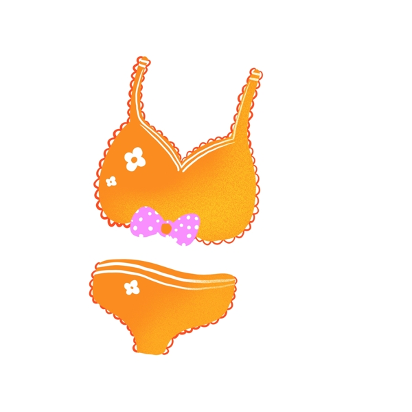 夏日橘色泳衣