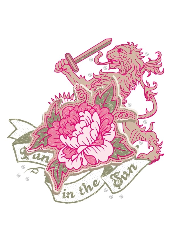 印花矢量圖徽章標(biāo)記T恤圖案免費(fèi)素材