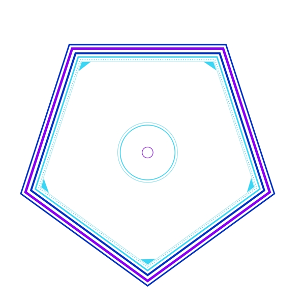 科技邊框藍(lán)色紫色五角星可商用
