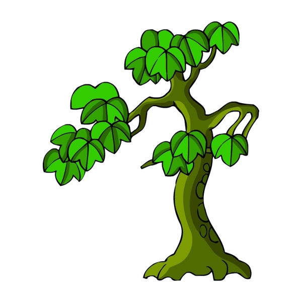 樹木古典插畫
