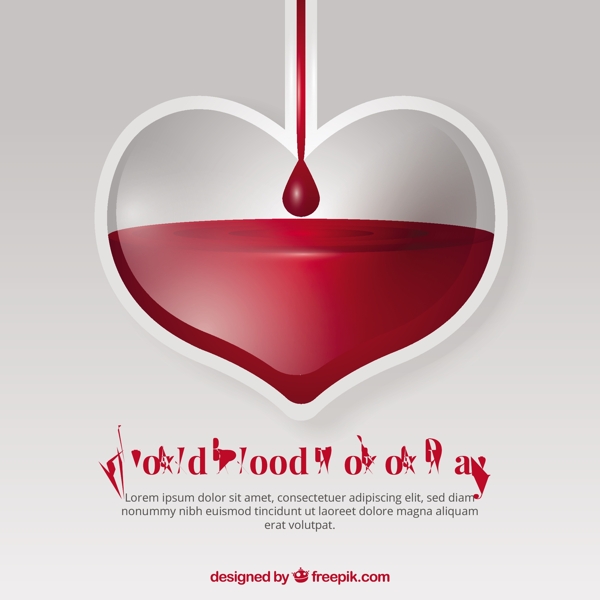 献血者日心脏背景