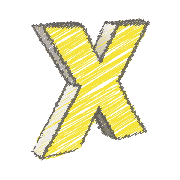 涂鴉x字母矢量