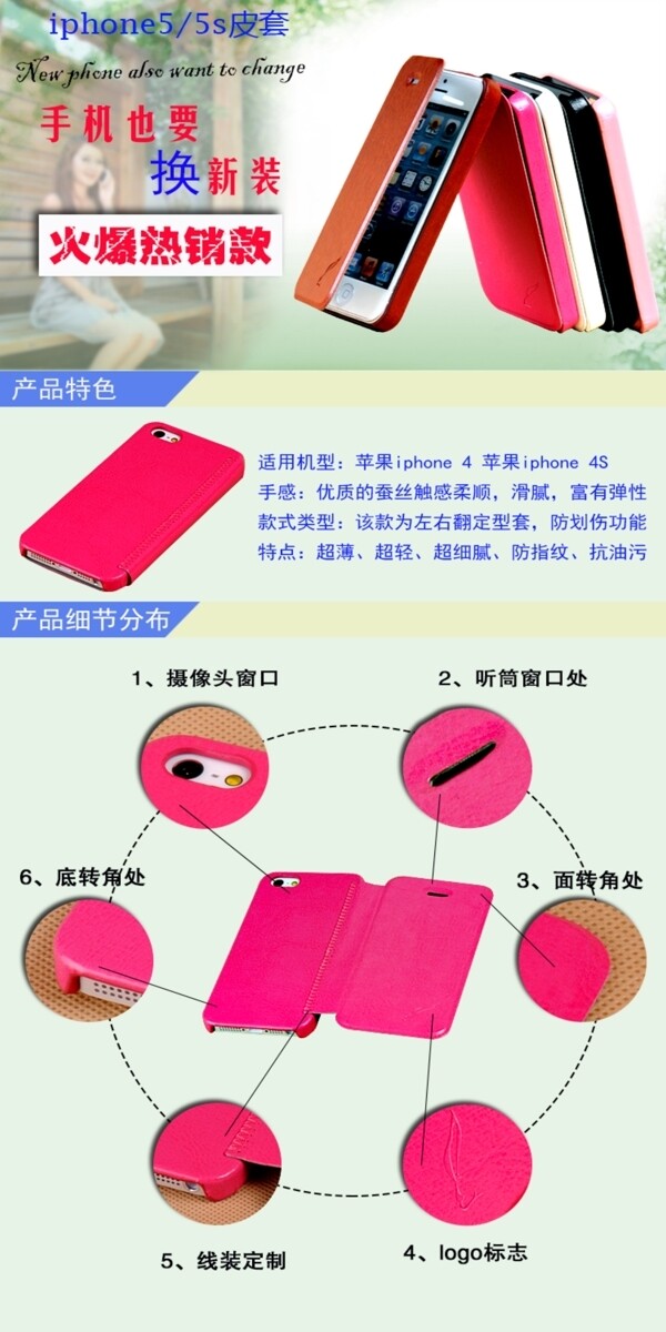 手機(jī)皮套詳情頁