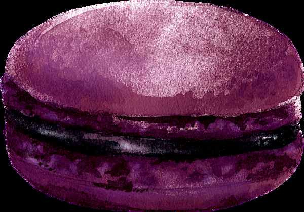 紫色马卡龙卡通透明素材