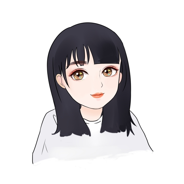 原創(chuàng)可愛Q版少女可商用元素
