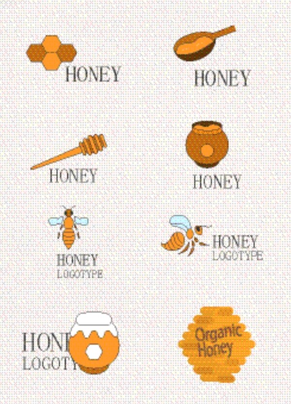 英文艺术字蜂蜜设计图案