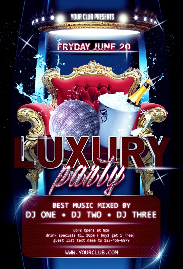 LuxuryParty創(chuàng)意海報(bào)素材下載