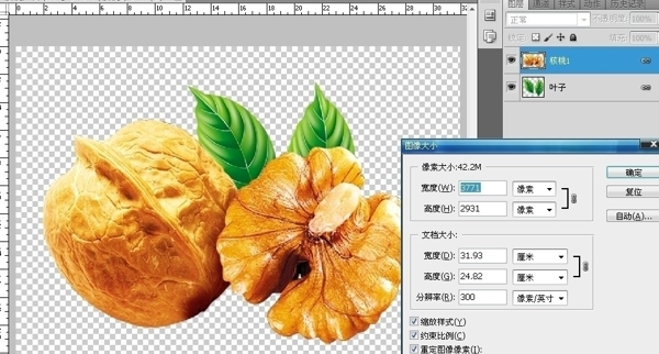 核桃紙皮核桃野生核桃圖片
