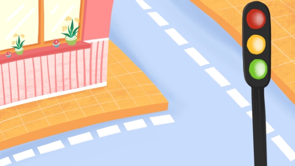 国际志愿者日马路插画背景