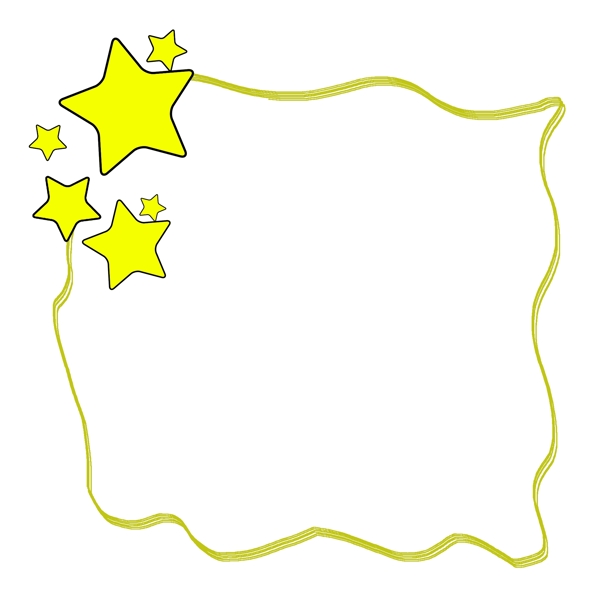 星星邊框卡通插畫