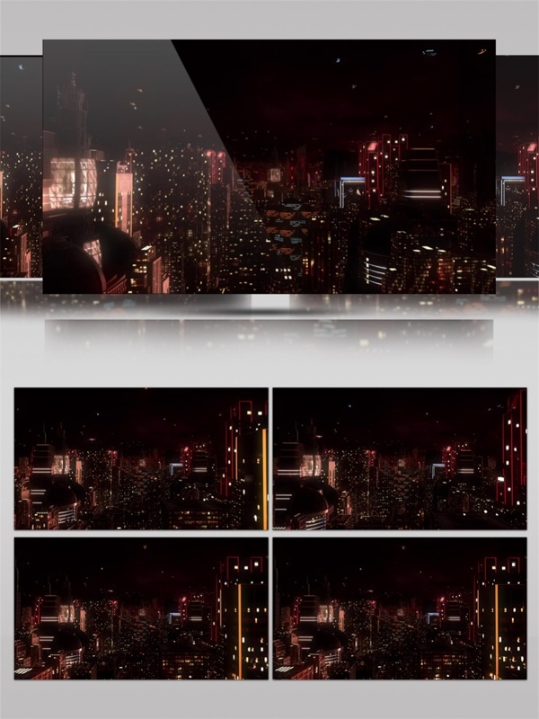 红色光束城市视频素材