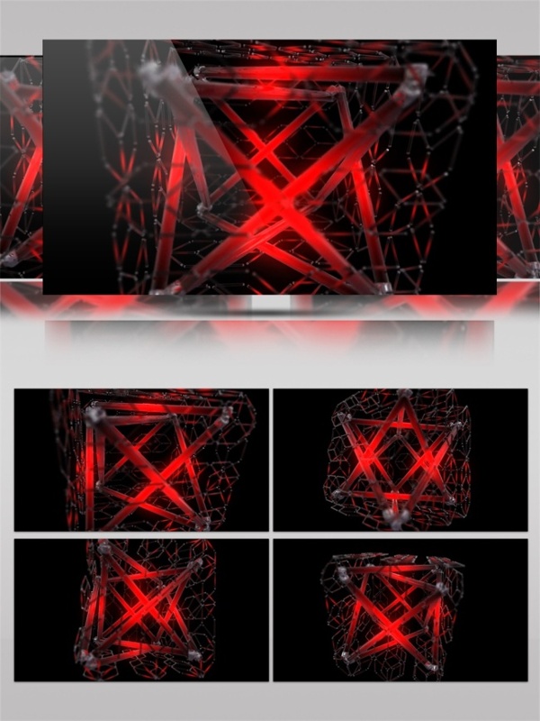 红色迷幻光束动态视频素材
