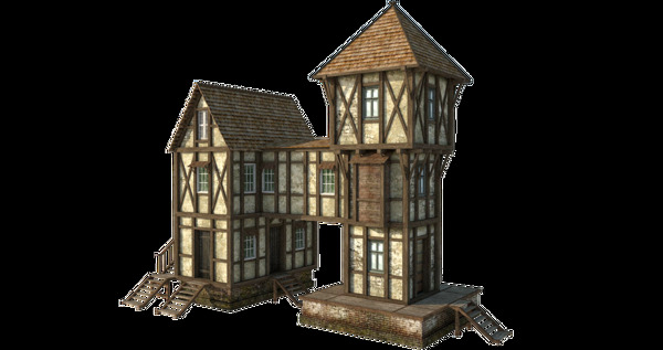 木质房屋透明素材