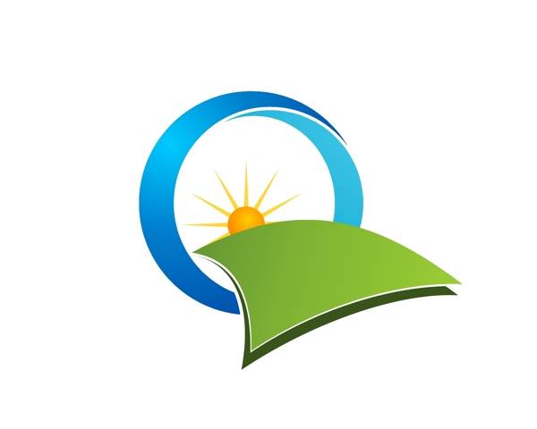太阳草地logo设计