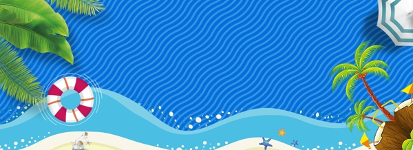 夏日海洋促销海报banner