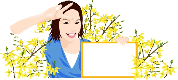 插畫時尚美女百態(tài)美女圖片