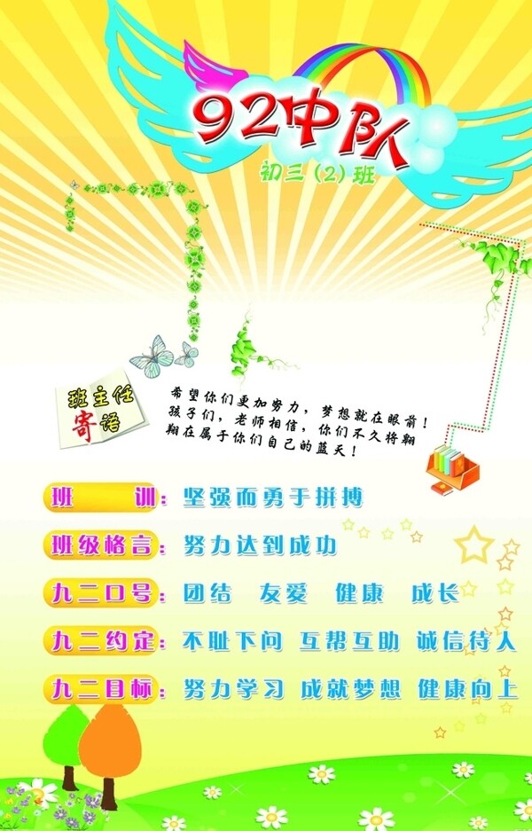 班級(jí)文化展板分層圖片