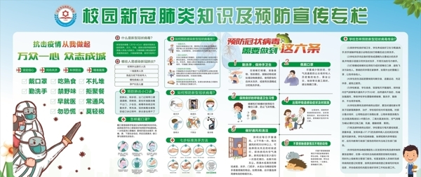 學(xué)校防疫宣傳欄