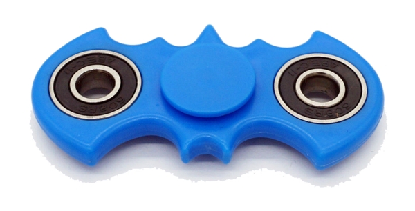 蓝色塑料蝙蝠侠指陀螺免抠psd透明素材