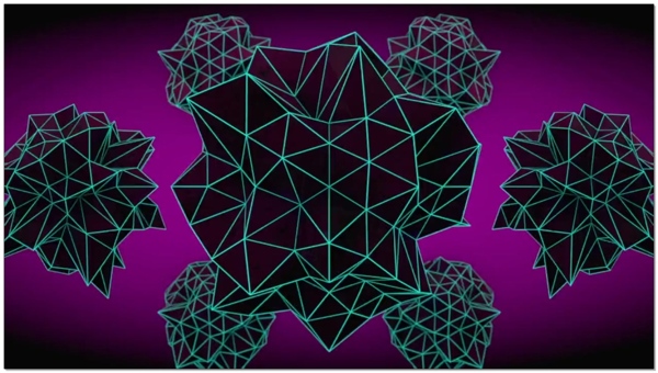 八角几何酷炫动态视频素材