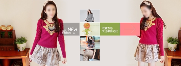 清新簡(jiǎn)約風(fēng)格淘寶女裝海報(bào)模板下載