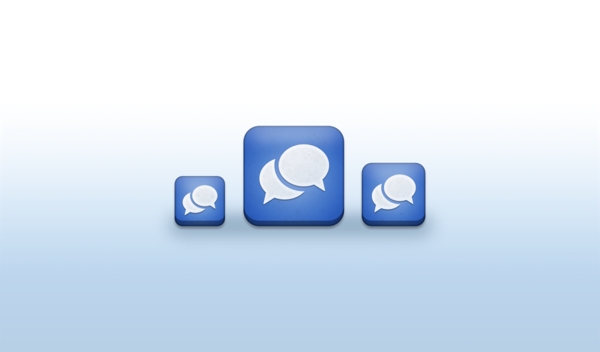 精美蓝色信息短信icon图标设计