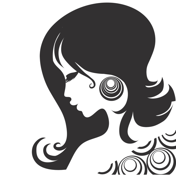 印花矢量圖色彩黑白色單色人物免費(fèi)素材